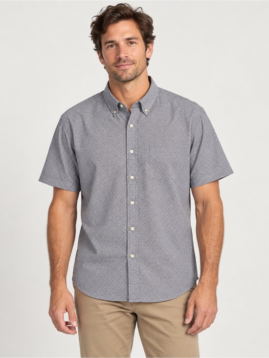 flint and tinder Other - Flint and Tinder Classic Fit Short Sleeve Button-Down Shirt Geometric Short